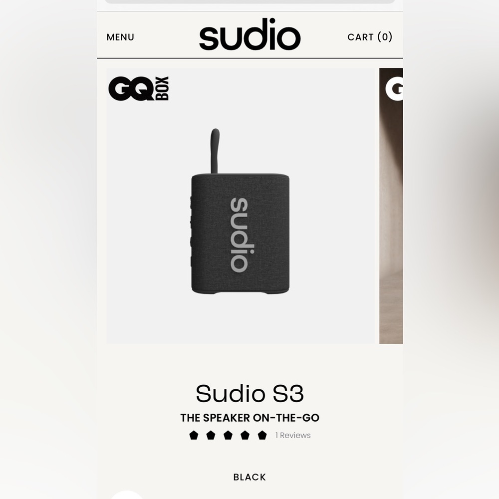 Sudio S3 Speaker - GQ box